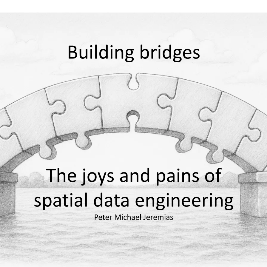 Titelbild von Gastvortrag - Building bridges: The joys and pains of (spatial) data engineering